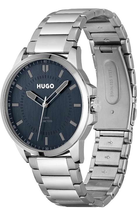HUGO Analogue Quartz Watch for Men with Silver Stainless Steel Bracelet - 1530186