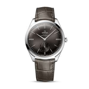 Omega De Ville Tresor Men's Grey Leather Strap Watch - £5400 @ Ernest Jones