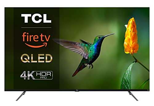 TCL 50CF630K 126cm (50 Inch) QLED Fire TV (4K Ultra HD, HDR 10+, Dolby Vision & Atmos, Smart TV, Game Master, Press & Ask Alexa), Black