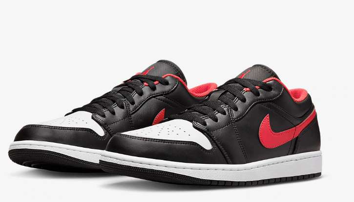 Nike Jordan 1 low - Black, fire red, white Trainers - £77 (+£4.99 Delivery) @ Pro Direct Soccer