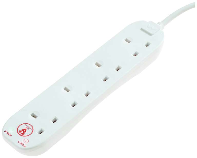 4 way Surge Protected Extension Lead - 1M £7.99 Click & Collect @ Argos