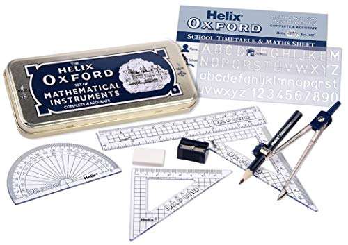 Helix Oxford Maths Set with Storage Tin - With Voucher