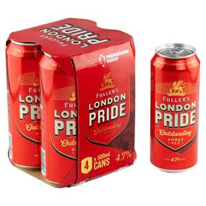 Fullers London Pride Amber Ale 4X500ml Cans (Clubcard Price)
