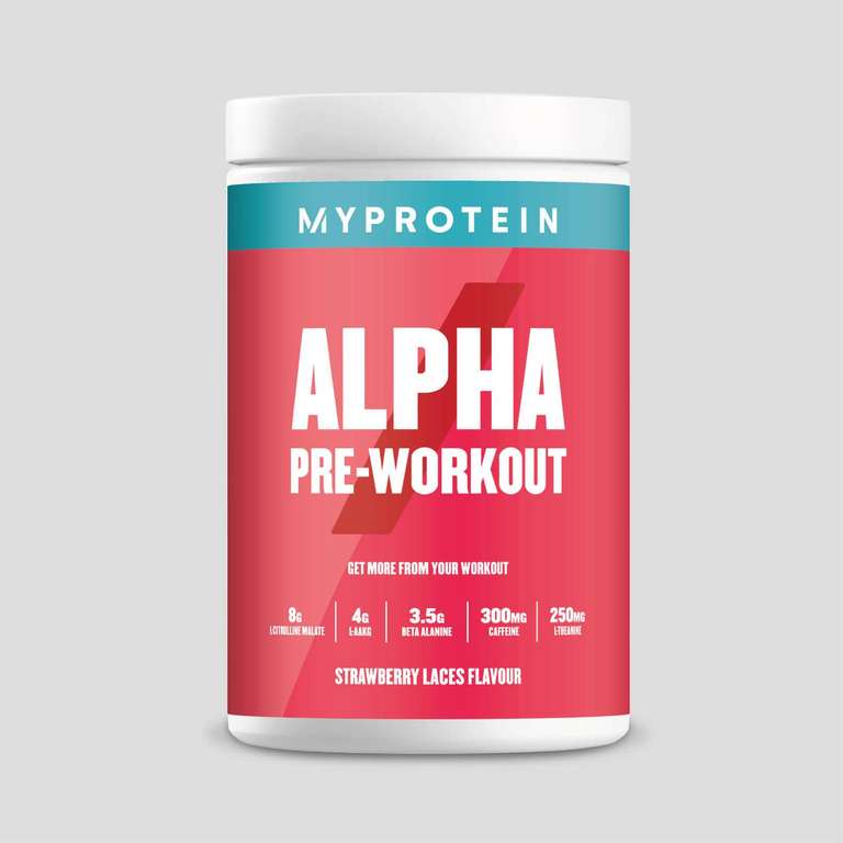 Myprotein Alpha Pre-Workout Strawberry Laces - W/code (free delivery on £45 spend)