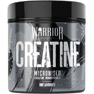 Warrior Creatine Monohydrate Powder 300g 100% Pure Micronized Unflavoured (2x 300g for £14.56 with code) - sold by bodybuildingwarehouse