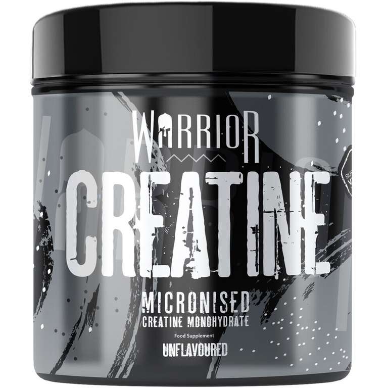 Warrior Creatine Monohydrate Powder 300g 100% Pure Micronized Unflavoured (2x 300g for £14.56 with code) - sold by bodybuildingwarehouse