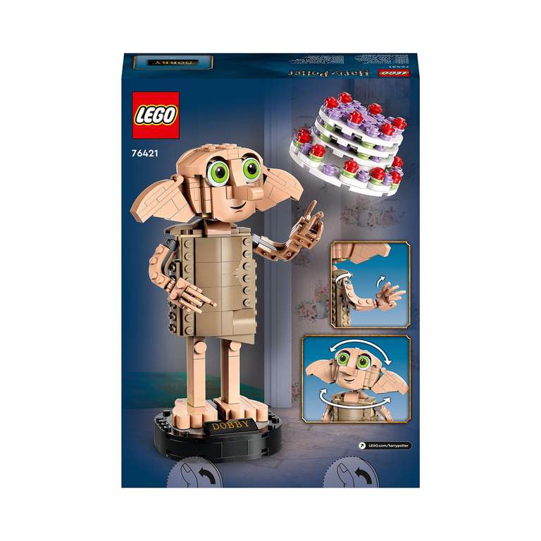 LEGO 76421 Harry Potter Dobby the House-Elf Set, Movable Iconic Figure Model
