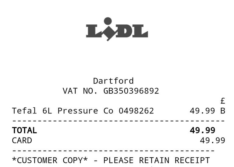 Tefal 6L Pressure Cooker (Dartford)