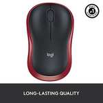 Logitech M185 Wireless Mouse, 2.4GHz with USB Mini Receiver, 12-Month Battery Life, 1000 DPI Optical Tracking - Red £8.99 @ Amazon