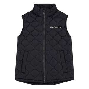 Jack Wills Boys Font Puffer Gilet Juniors - Navy, Size 5/6 - Red & Burgundy In Various Sizes £9