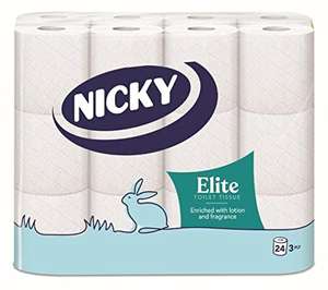 Nicky Elite Scented Toilet Tissue 3-ply | 24 Rolls - £8.75 / £7.83 S&S