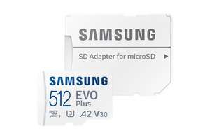 Samsung 512GB Evo Plus microSD card (SDXC) + SD Adapter - 130MB/s