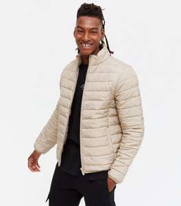 Stone High Neck Puffer Jacket - £15 + £2.99 Delivery @ New Look