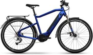 Haibike Trekking 4 High 500Wh Electric Bike In Blue @ The Electric Bike Shop