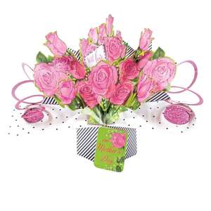 Happy Mother's Day Roses Pop-Up Greeting Card - £3.79 delivered with code @ Love Kates