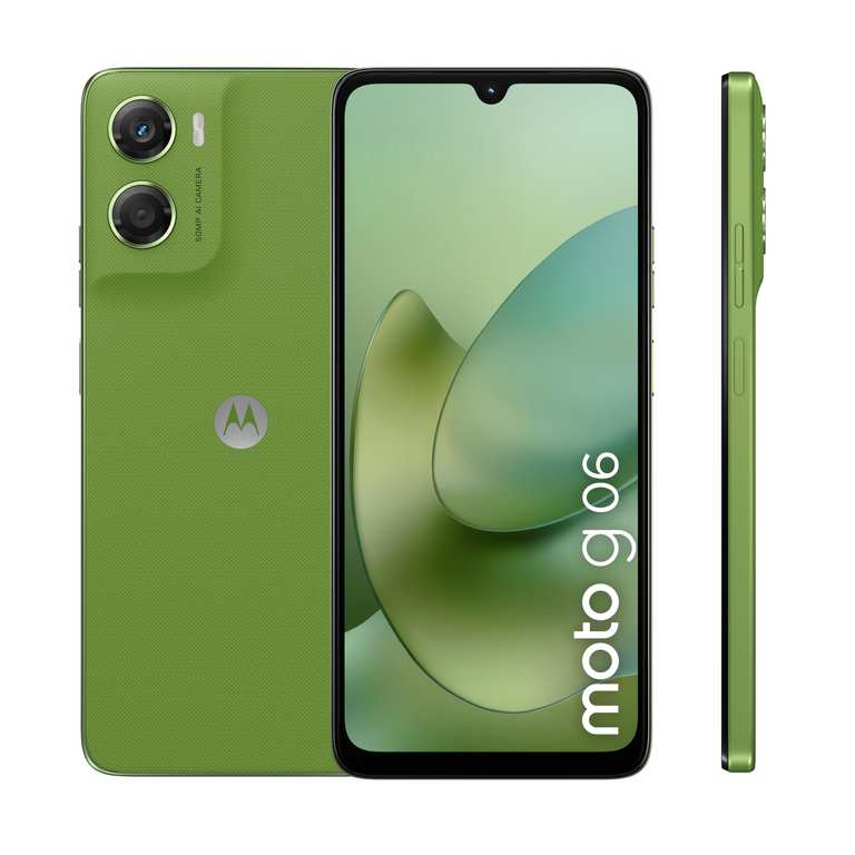 Motorola moto g06, PANTONE Tendril, 6.88" HD+ Display, 50MP Camera, 12GB RAM Boost, 5200mAh Battery, Android 15, Dolby Atmos