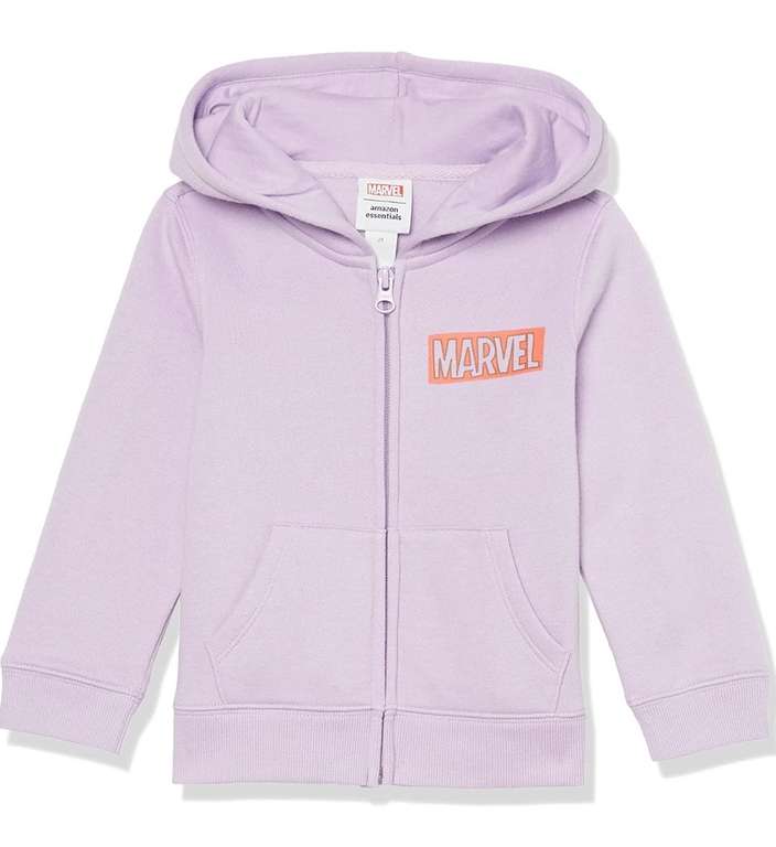 Amazon Essentials Marvel Girls and Toddlers' Fleece Zip-up Hoodie Sweatshirts (Age 4) - £4.04 at Amazon