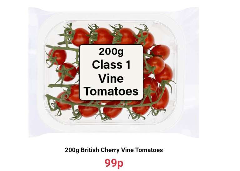 200g British Cherry Vine Tomatoes
