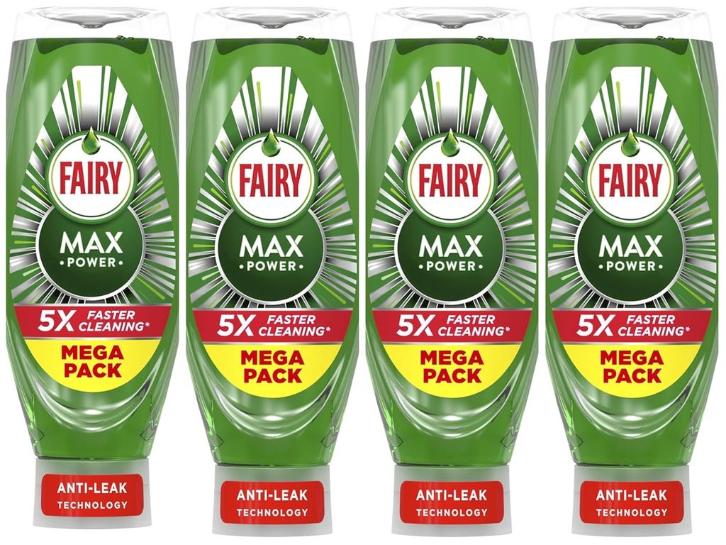 4 x Fairy Max Power Washing Up Liquid 730ml (£9.07 / £7.68 on S&S)