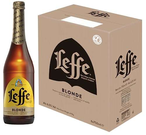 Leffe Blonde Beer 6 x 750 ml W/Voucher