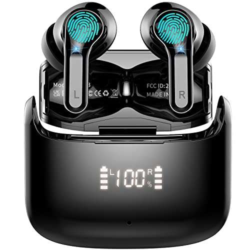 Reekboom Wireless Earbuds, Bluetooth 5.3 Headphones with 4 ENC Mic - £17.48 - @ Amazon / Sold by REEKBOOM (Prime Exclusive)