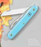 Victorinox Garden Floral Knife, Swiss Made, Straight Blade, Stainless Steel, Ice Blue