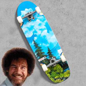Element X Bob Ross Happy Clouds Cruiser Board - 8.875" - £38.99 Delivered @ Rollersnakes (Possible Extra 10% Discount For New Accounts)