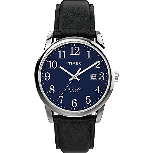 Timex Mens Easy Reader 38mm Watch with Leather strap via Amazon US