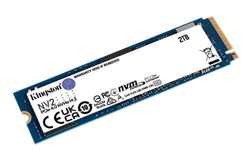 2TB - Kingston NV2 PCIe Gen 4 x4 NVMe SSD - £102.36 Sold by Amazon EU @ Amazon