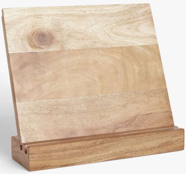 John Lewis Acacia Wood Cookbook/Tablet Stand and Board Acacia Wood Cookbook/Tablet Stand and Board