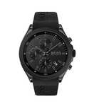 BOSS Chronograph Quartz Watch for Men with Black Silicone Bracelet £134.51 @ Amazon