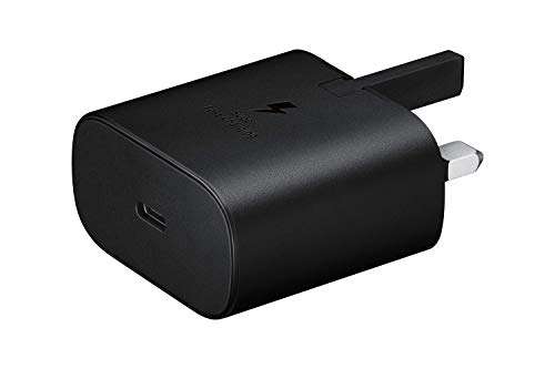 Samsung Galaxy Official 25W Travel Adapter, Super-Fast Charging (UK Plug without USB Type-C Cable), Black - £8.99 @ Amazon (Prime Exclusive)
