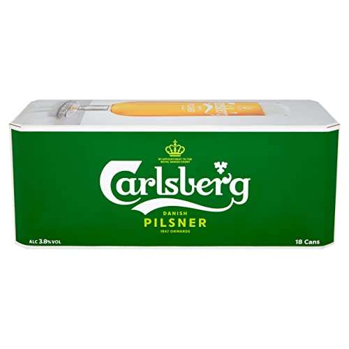 Carlsberg Pilsner Lager Beer Cans, 18 x 440ml - £10 @ Amazon