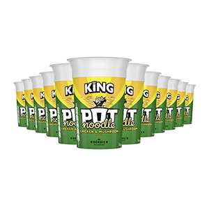 Pot Noodle King Size Chicken and Mushroom Flavour 114g x12 - £10.80 or £7.56 with S&S when 15% off is unlocked and first order @ Amazon