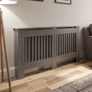 Radiator Cover Large - Grey Vertical Style £44.64 with voucher @ Plumbworld