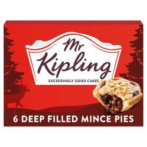 Mr Kipling 6 Deep Filled Mince Pies are 2 For £2 @ Ocado