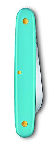 Victorinox Garden Floral Knife, Swiss Made, Straight Blade, Stainless Steel, Ice Blue