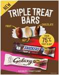 Snickers Triple Treat Fruit & Nut Chocolate Bars, Healthy Snacks, Bulk Chocolate, Easter Gift, Birthday Gift,18x40g