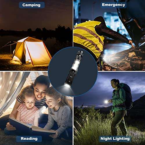 Hsility Torch Handheld Flashlight 3 Work Models Super Bright 5 Light Model Solid Built Waterproof £7.99 With Voucher @ Amazon