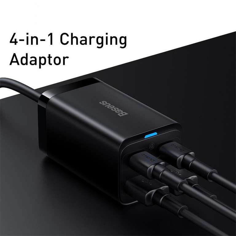 Baseus 65W GaN Charger Desktop Dual PD USB-C Fast Charger 4 in 1 (EU Plug) £17.71 delivered @Aliexpress / Factory Direct Collected Store