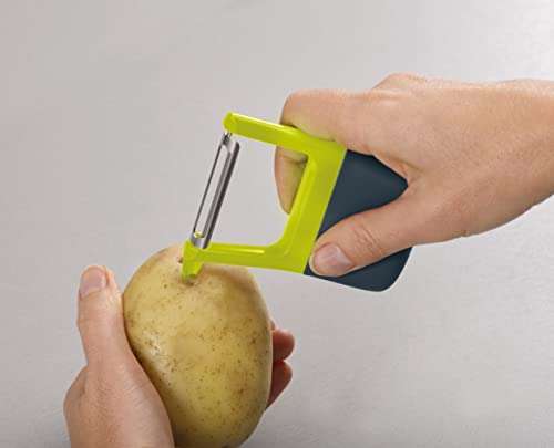 Joseph Joseph Duo Easy-Grip Straight Potato and Vegetable Kitchen Peeler, Green