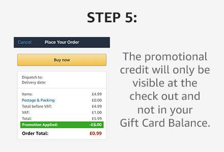 6 Promo Code With 60 Gift Card Purchase At Amazon Account Specific Hotukdeals