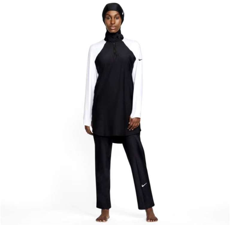Nike Modest Victory Luxe Full Coverage Swim Dress in black