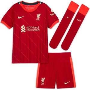Liverpool Home Mini Kit 2021 2022 Kids 3y to 8y £25 + £4.99 delivery @ Sports Direct
