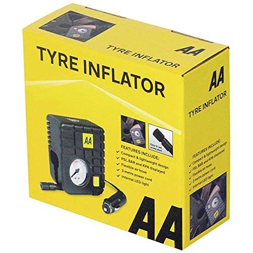 AA Car Essentials 12V Compact Tyre Inflator