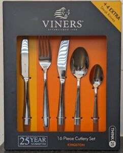 Viners Kingston 16 Piece Cutlery Set + 4 Steak Knives 25 Year Guarantee - Cribbs Causeway - (£33.92 on Amazon)