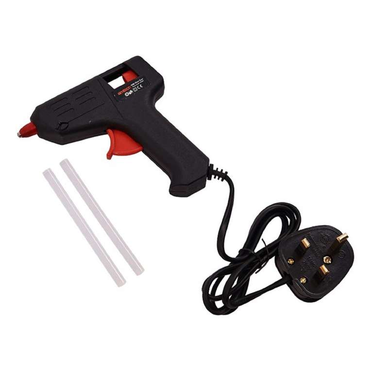 10w Hot Melt Glue Gun + Adhesive Sticks With Code, Sold By Trimming Shop London (UK Mainland)