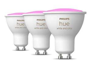 Currently the cheapest price available for Phillips Hue GU10 Colour Ambiance 3 pack