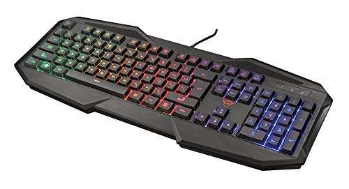 Trust Gaming GXT 830-RW Avonn Gaming Keyboard, QWERTY UK Layout, Full Size LED Keyboard with Rainbow Wave Illumination £10.99 @ Amazon
