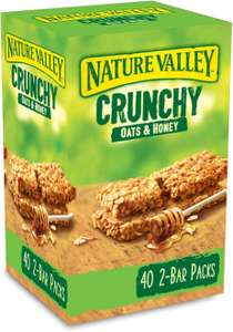 Nature Valley Crunchy Granola Bars Oats 'n' Honey, Pack Of 40 Bars (£8.46 w/ S&S)